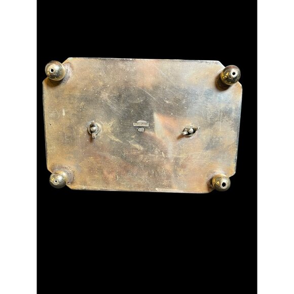 Antique KARANTI Nickel Silver Glass Bottles Salt Pepper 5pc Cruet Set SIGNED - Picture 4 of 12